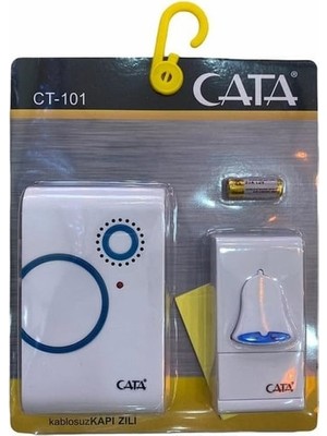 Cata CT-101 Kablosuz Kapı Zili Mavi Farklı Ses Melodili Lüks Uzaktan Kumandalı Zil