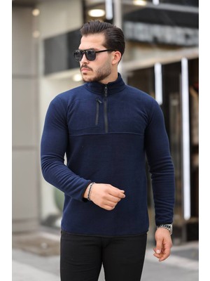 EG38 Yarım Fermuar Polar Lacivert