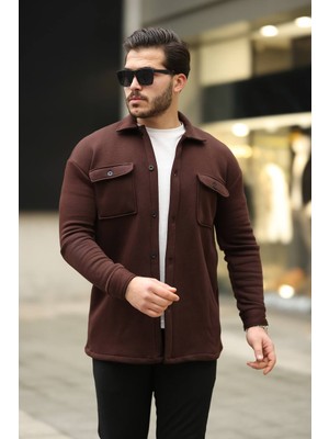 Eg38 Mrs 3 Iplik Cepli Gömlek Kahve