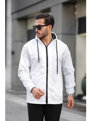 Eg38 Tmb Tam Fermuar Astarlı Yağmurluk Beyaz