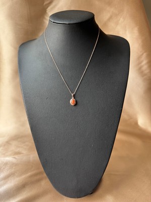 Güneş Taşı Minimal Vintage Rose Gold Kolye