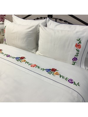 Oya Home Gül Buket Kaneviçeli Nevresim Takımı- 6 Parça