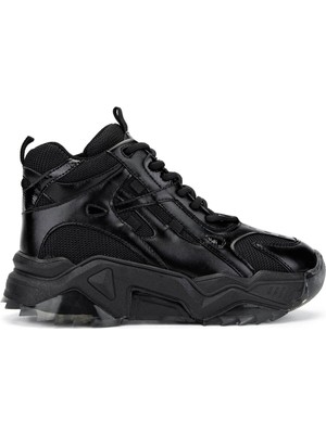 Tamer Tanca Kadın Vegan Siyah/siyah Sneakers & Spor Bot 936 6580 Bn Bot SK24-25 Sıyah/sıyah