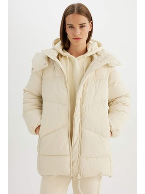 Defacto Kadın Kaban C9372AX/ER238 Ecru