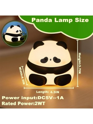 Humble Sevimli Panda Gece Lambası, LED Squishy Yenilik Hayvan Lambası, Ev Dekor Için 3 Seviye Kısılabilir Gece Lambası (Yurt Dışından)