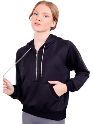 Rays 9162m Yarım Fermuar Detay Sweat Siyah
