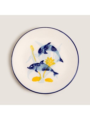 Chios Yunus Pasta Tabağı 19 cm Mavi/beyaz