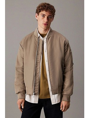 Calvin Klein Nylon Padded Hero Erkek Siyah Bomber Ceket