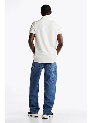 Tommy Hilfiger Erkek Beyaz Regular Fit Polo Yaka T-Shirt