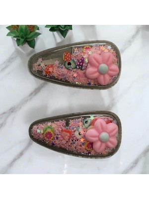 Gigi Giyim Çiçek Desenli Çıtçıtlı Kız Çocuk Toka