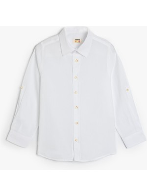 Koton Gömlek Uzun Kollu Düğmeli Pamuklu