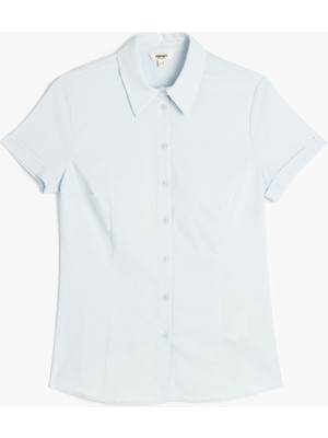 Koton Slim Fit Klasik Yaka Kısa Kollu Gömlek