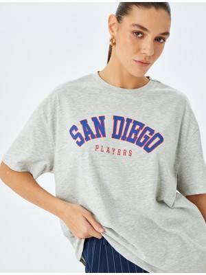 Koton Bisiklet Yaka Kısa Kollu Baskılı T-Shirt