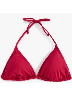 Koton Boyundan Bağlamalı Ipli Üçgen Bikini Üstü