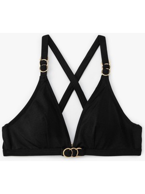 Koton Aksesuar Detaylı Arkası Çapraz Askılı Üçgen Bikini
