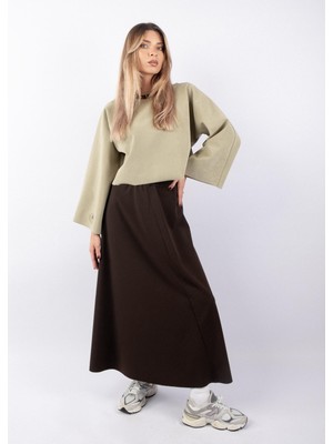 Crop Sweatshirt Yeşil