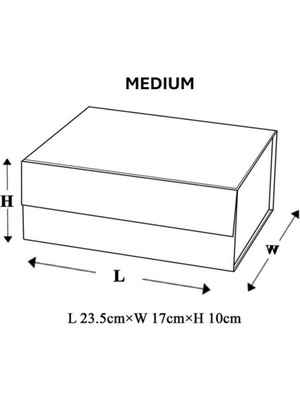 Hediye - Takı Kutusu M 24X17X10 cm Adaçayı Yeşil Lamine Mıknatıslı Kapak