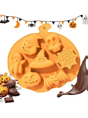 Tekno Trust Silikon Cadılar Bayramı Halloween Çikolata Kek Kalıbı Kurabiye Kalıbı Sabun Kalıbı