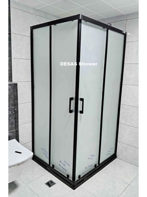 Desaş Shower  Duşakabin Siyah,Buzlu Camlı  Yüksek Kalite kod1015