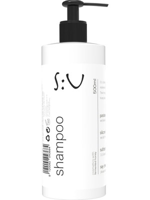 S:U Shampoo Women 500 ml - Kadın Şampuan Tuz Paraben Silikon Sles / Sls içermez