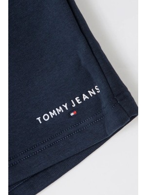 Tommy Hilfiger Logolu Erkek Lacivert Sweat Şort