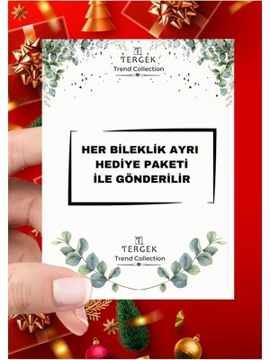 Tekno Trust Yıldız Yılbaşı Kartlı Hediyelik 2025 Yeniyıl Noel Ip Şans Bileklik