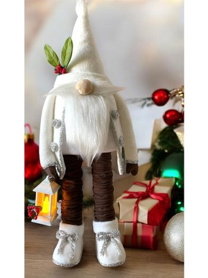 Tekno Trust 60  cm  Işıklı Fener Şans Cücesi Dekoratif Biblo Kar Gece Lambası Noel Baba ,halloween,yılbaşı