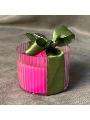 Uretti El Yapımı Pembe Dekoratif Mum - 4   x   6  cm