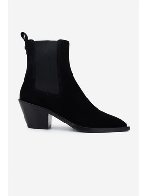 Valmenti Kadın  Deri Siyah Süet Casual Bot 1046 5154 Bn Bot SK24-25 Sıyah Suet