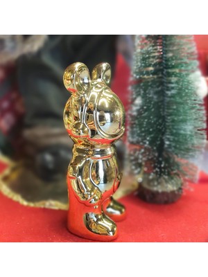 Le Atölye Mickey Mouse Gold Mini Boy Dekoratif Obje 17 cm