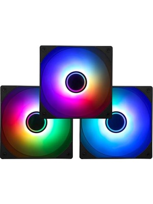 Thermalright TL-C12B-S V3 Argb 120MM Siyah 3’lü Kasa Fanı