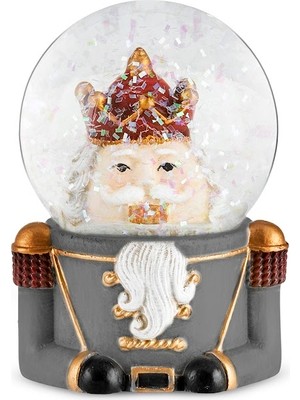 Karaca New Year Yılbaşı Nutcracker Kar Küresi 4,6 x 6,4 cm Gri