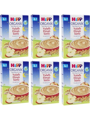 Hipp Organik Yulaflı Elmalı Kaşık Maması 250 gr 6'lı Paket 6 - 9 Ay İçin Tahıllı Besin