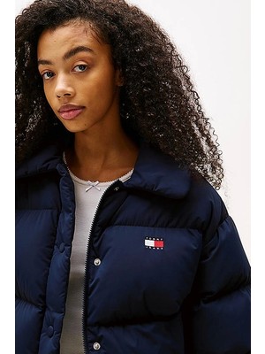 Tommy Hilfiger Tommy Jeans Kadın Lacivert Şişme Mont