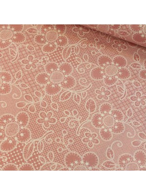 Pudra Dantel Nevresimlik Poplin Kumaş-Dstr