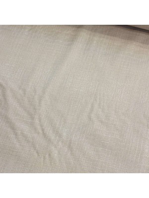 Kahve Keten Efekti Nevresimlik Poplin Kumaş-Vera