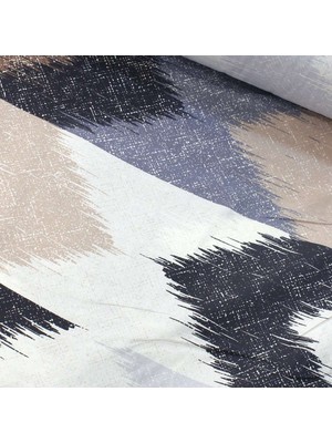 Lacivert Ebruli Nevresimlik Poplin Kumaş-Vrgld