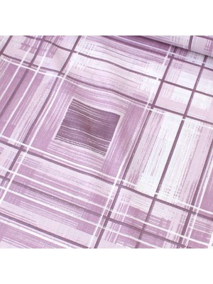 Lila Ekose Nevresimlik Poplin Kumaş-Vera