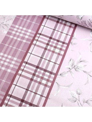 Pembe Eteği Sulu Ağaç Nevresimlik Poplin Kumaş-Vera