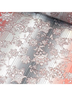 Şal Desen Çizgi Kırmızı Nevresimlik Poplin Kumaş-Vrgld