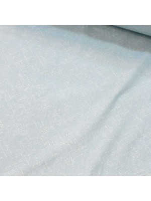Açık Mavi Keten Efekti Nevresimlik Poplin Kumaş-Vrgld