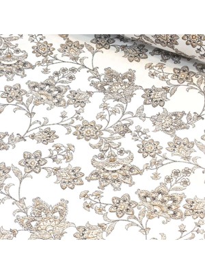 Menekşe Şal Kiremit Nevresimlik Poplin Kumaş-Vrgld