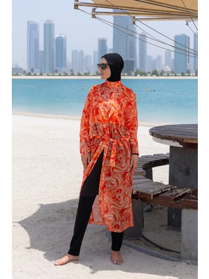 Remsa Mayo Remsa Tesettür Mayo Üzerine Tek Kaftan Kimono Pareo RP007 Melis