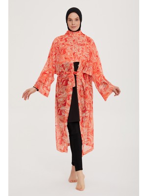 Remsa Mayo Remsa Tesettür Mayo Üzerine Tek Kaftan Kimono Pareo RP007 Melis