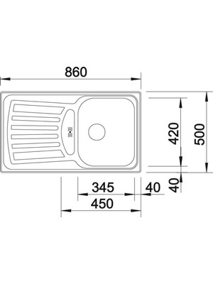 Blanco Plus Çelik Eviye (508217)