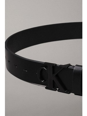 Calvin Klein Round Mono Plaque Lthr Belt 35MM