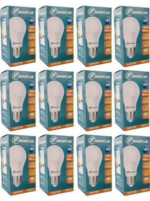 Akkurtlar LED Lamba 15W-100W 1200 Lümen Sarı Işık 3000K