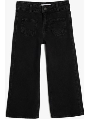 Koton Kot Pantolon Geniş Paça Cepli Pamuklu - Wide Leg Jean