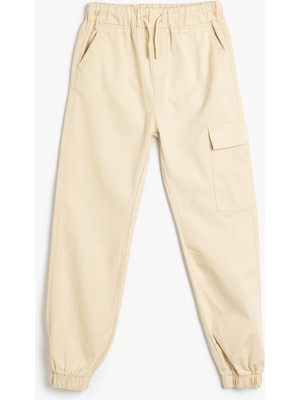 Koton Jogger Kargo Pantolon Beli Lastikli Cep Detaylı Pamuklu