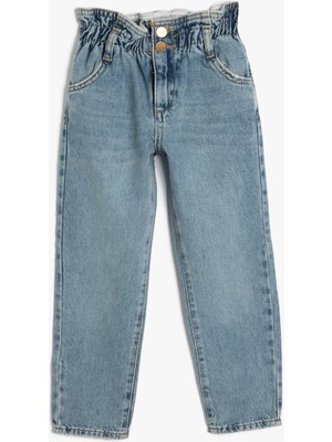 Koton Kot Pantolon Düğme Detaylı Cepli Pamuklu